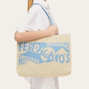 Salvatore Ferragamo Tote Bag with Logo (XL) NWOT